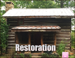 Historic Log Cabin Restoration  Wilson, North Carolina